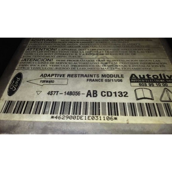 Recambio de centralita airbag para ford mondeo berlina (ge) ghia referencia OEM IAM 4S7T14B056AB  