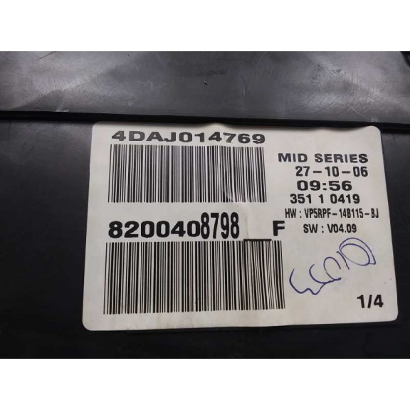 Recambio de cuadro instrumentos para renault megane ii berlina 5p dynamique referencia OEM IAM 8200408798  