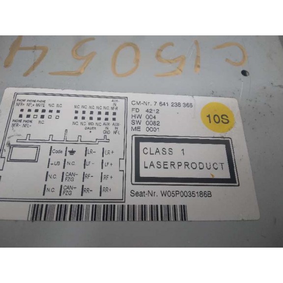 Recambio de sistema audio / radio cd para seat leon (1p1) reference copa referencia OEM IAM 5P0035186B  