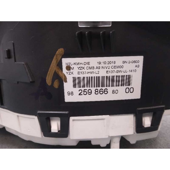 Recambio de cuadro instrumentos para peugeot 208 referencia OEM IAM 9825986680  