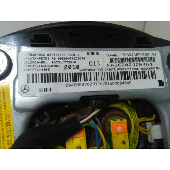 Recambio de airbag delantero izquierdo para mercedes-benz clase c (w204) berlina c 200 cdi blueefficiency (204.001) referencia O