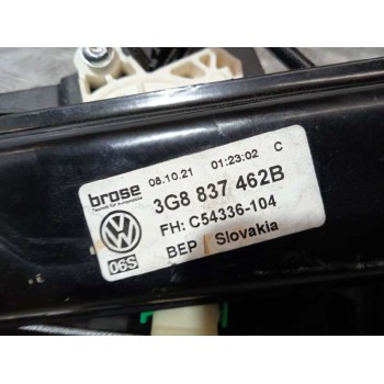 Recambio de elevalunas delantero derecho para volkswagen arteon (3h8) referencia OEM IAM 3G8837462B 4K0959802 2 PINS