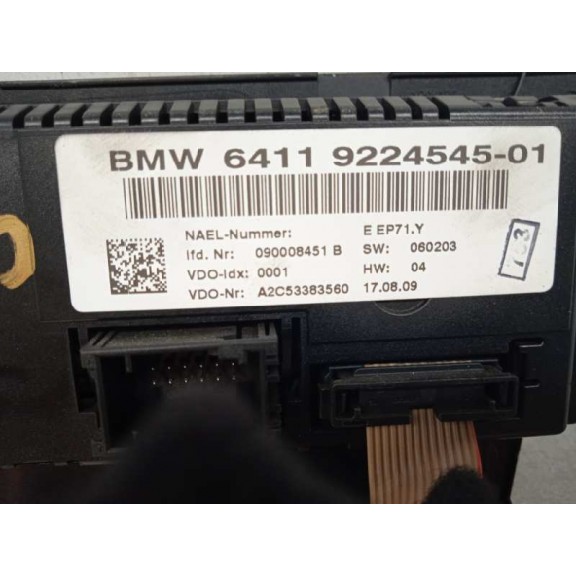 Recambio de mando climatizador para bmw serie 3 berlina (e90) 320d referencia OEM IAM 64119224545 6411922454501 