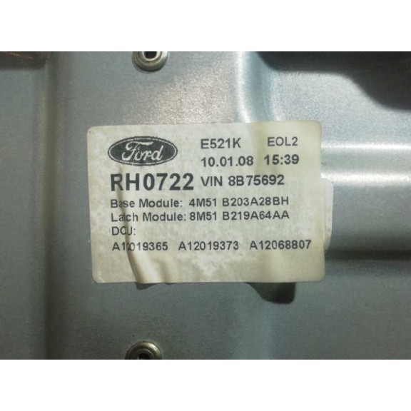 Recambio de elevalunas delantero derecho para ford focus lim. (cb4) trend referencia OEM IAM 4M51B203A28BH 3P 8M51B219A64AA