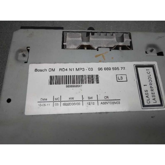 Recambio de sistema audio / radio cd para citroën c3 picasso attraction referencia OEM IAM 9666959577  
