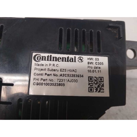 Recambio de mando climatizador para subaru legacy lim. b14 limited referencia OEM IAM A2C53283934  