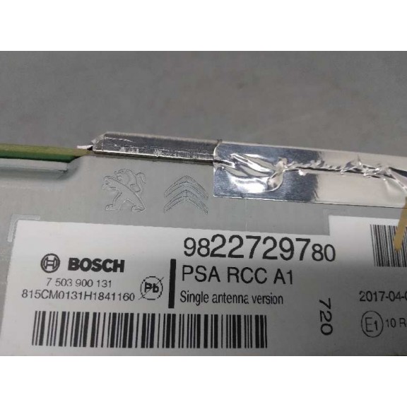 Recambio de sistema audio / radio cd para peugeot 208 active referencia OEM IAM 9822729780  MODULO