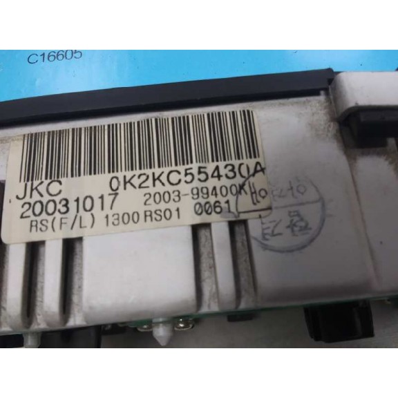 Recambio de cuadro instrumentos para kia carens 2.0 turbodiesel cat referencia OEM IAM 200399400K  