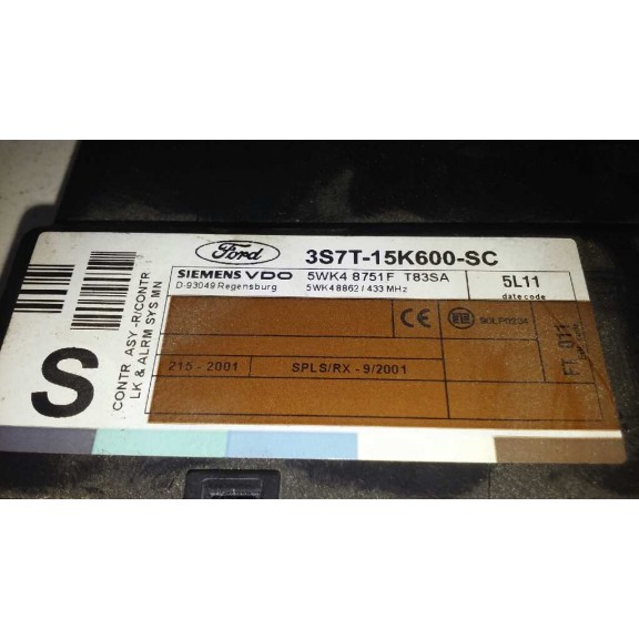 Recambio de modulo confort para ford mondeo turnier (ge) futura referencia OEM IAM 3S7T15K600SC  