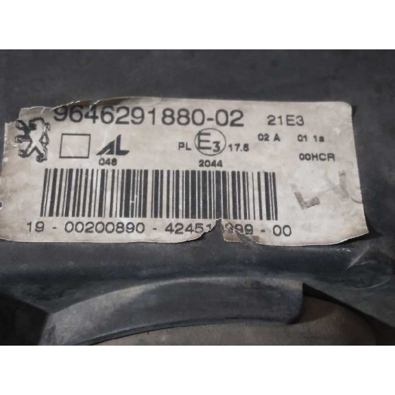 Recambio de faro izquierdo para peugeot 307 (s1) xr referencia OEM IAM 9646291880 PARA PULIR SOPORTE ROTO