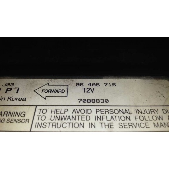 Recambio de centralita airbag para daewoo lacetti cdx referencia OEM IAM 96406716  