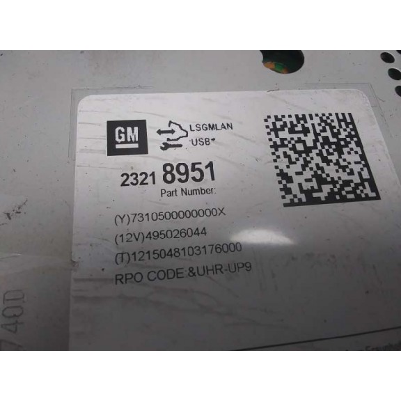 Recambio de sistema audio / radio cd para opel astra j lim. selective referencia OEM IAM 23218951 BOTONERA 13406665