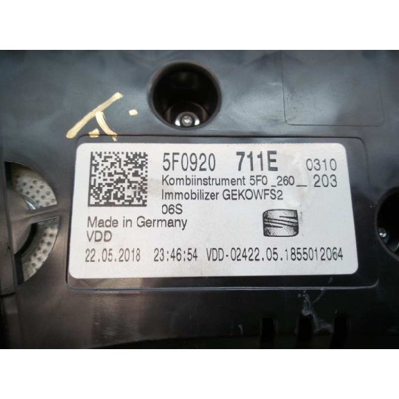 Recambio de cuadro instrumentos para seat leon st (5f8) x-perience 4drive referencia OEM IAM 5F0920711E DISPLAY ROTO 