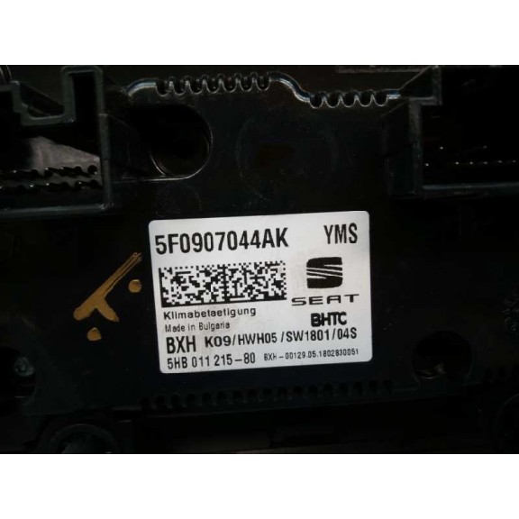 Recambio de mando climatizador para seat leon st (5f8) x-perience 4drive referencia OEM IAM 5F0907044AK LE FALTA UN BOTÓN 