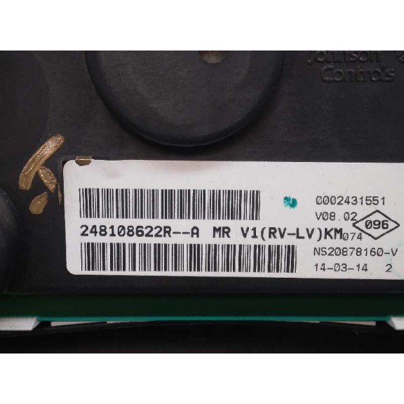 Recambio de cuadro instrumentos para dacia dokker express 1.5 dci diesel fap cat referencia OEM IAM 248108622R  