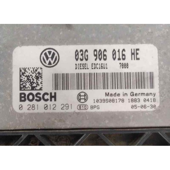 Recambio de centralita motor uce para seat altea (5p1) 4kids style referencia OEM IAM 03G906016HE 0281012291 