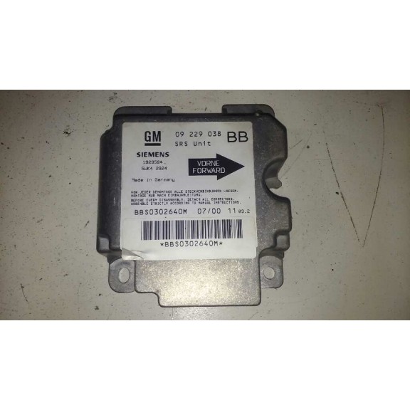 Recambio de centralita airbag para opel corsa b eco referencia OEM IAM 5WK42924  