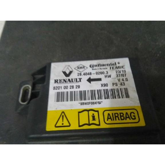 Recambio de centralita airbag para dacia sandero ambiance referencia OEM IAM 8201002829  
