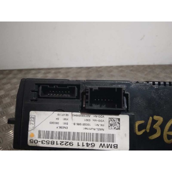 Recambio de mando climatizador para bmw serie 1 berlina (e81/e87) 118d referencia OEM IAM 64119221853 9221853 