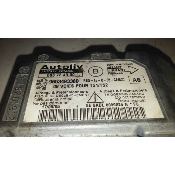 Recambio de centralita airbag para peugeot 307 break / sw (s1) break xs referencia OEM IAM 9653493380  