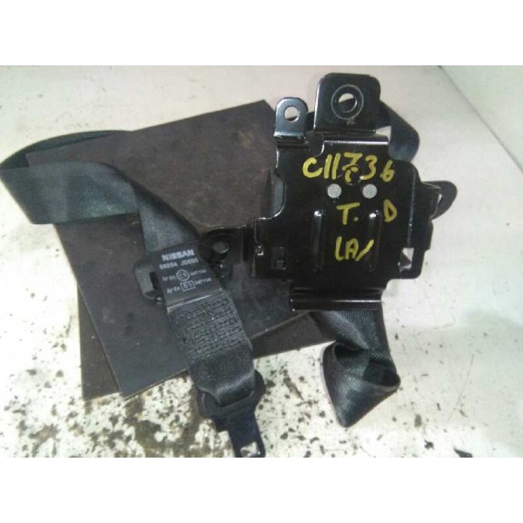 Recambio de cinturon seguridad trasero central para nissan qashqai (j10) acenta referencia OEM IAM 88854JD000  5P NEGRO