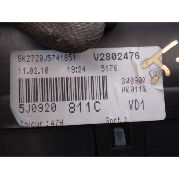 Recambio de cuadro instrumentos para skoda fabia (5j2 ) style referencia OEM IAM 5J0920811C  