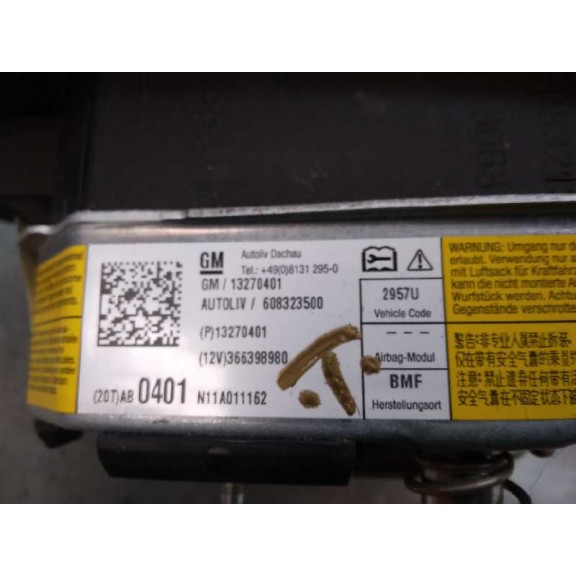 Recambio de kit airbag para opel insignia berlina 2.0 cdti cat referencia OEM IAM 13575447 1 SERIE 