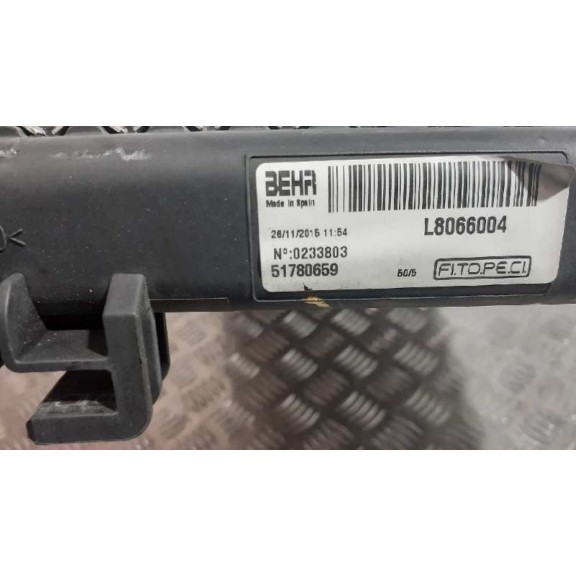 Recambio de radiador agua para fiat fiorino básico referencia OEM IAM 51780659 1330T9 1330T9