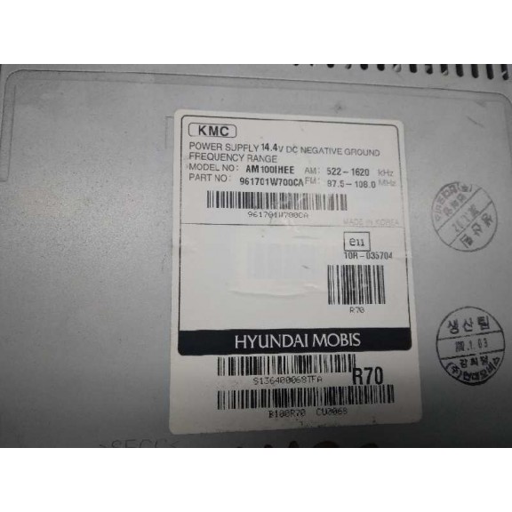 Recambio de sistema audio / radio cd para kia rio basic referencia OEM IAM 961701W700CA  