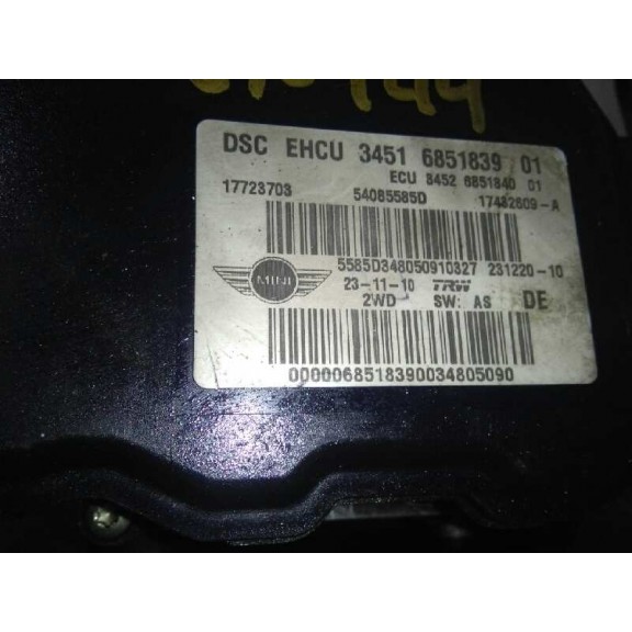 Recambio de abs para bmw mini (r56) one referencia OEM IAM 34516851839  