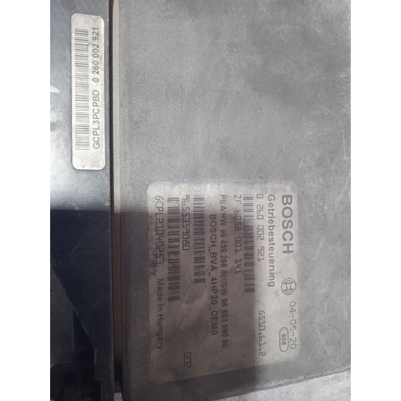 Recambio de centralita cambio automatico para peugeot 407 st confort pack referencia OEM IAM 0260002921 9655359080 