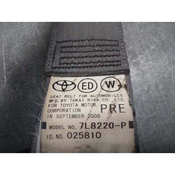 Recambio de cinturon seguridad delantero izquierdo para toyota prius (nhw20) basis referencia OEM IAM 025810 7L8220P 