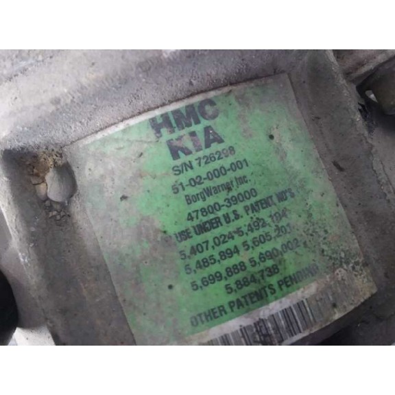 Recambio de diferencial trasero para kia sportage active 4x4 referencia OEM IAM 4780039000 4X4 CAMBIO MANUAL 6V
