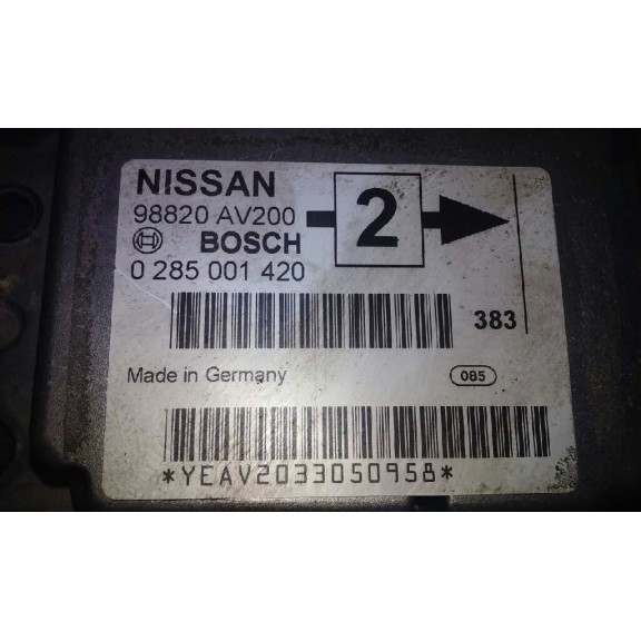 Recambio de centralita airbag para nissan primera berlina (p12) acenta referencia OEM IAM 0285001420  