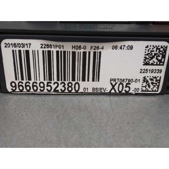 Recambio de centralita bsi para citroën c3 picasso collection referencia OEM IAM 9666952380  