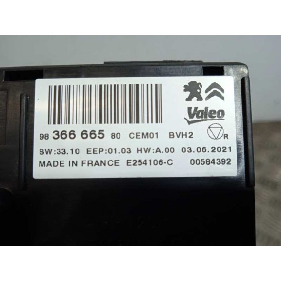 Recambio de modulo electronico para citroën c3 feel referencia OEM IAM 9836666580  DE CALEFACCION
