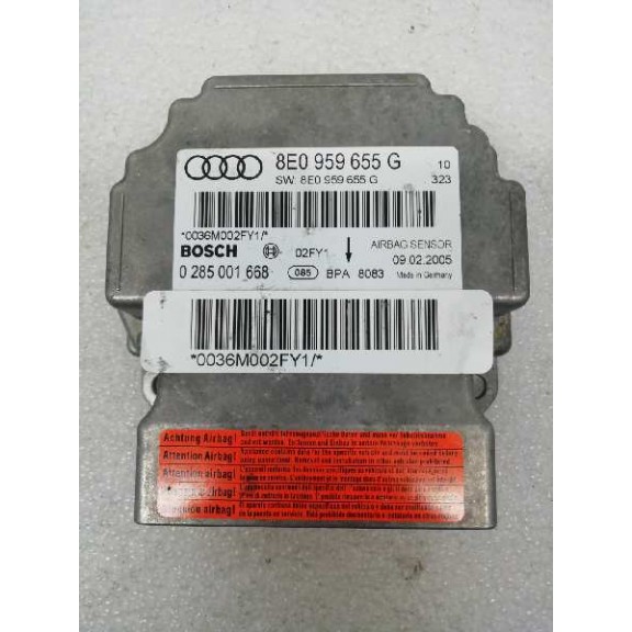 Recambio de centralita airbag para audi a4 avant (8e) 2.0 tdi referencia OEM IAM 8E0959655G 0285001668 