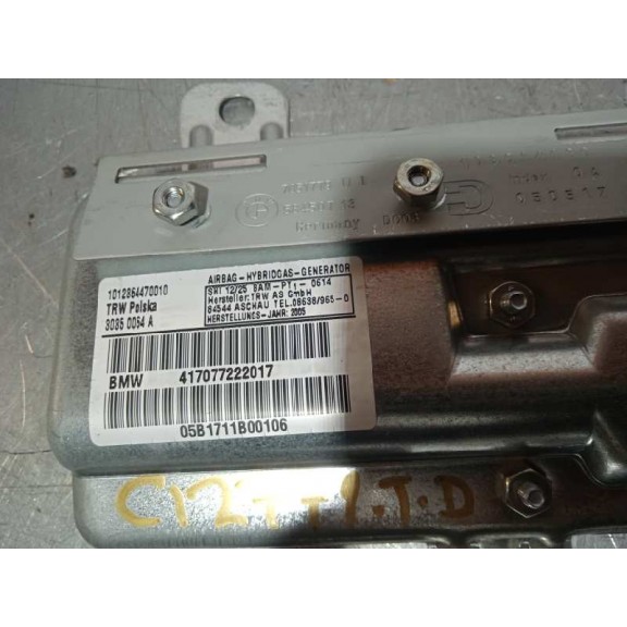 Recambio de airbag lateral trasero derecho para bmw serie 7 (e65/e66) 750i referencia OEM IAM 417077222017  