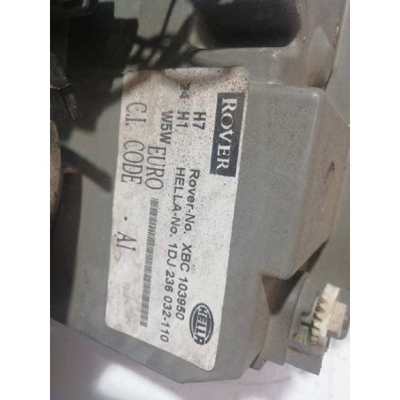 Recambio de faro izquierdo para mg serie 75 (rj) 2.0 16v cdt referencia OEM IAM XBC103990 XBC103990 