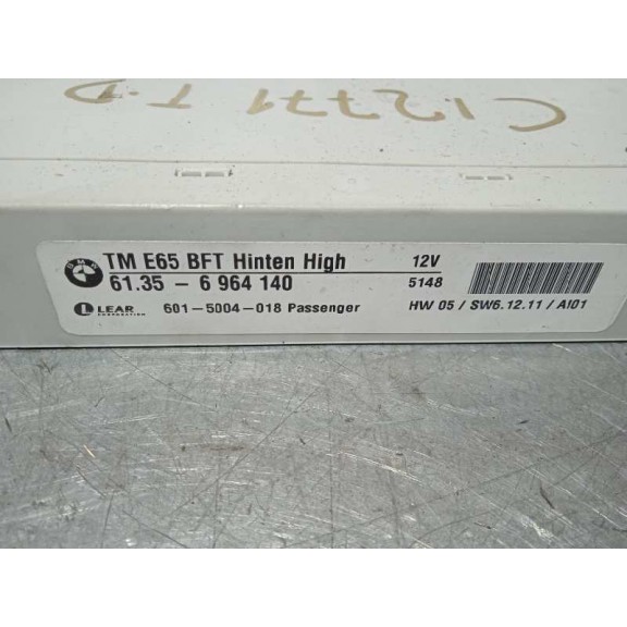 Recambio de modulo confort para bmw serie 7 (e65/e66) 750i referencia OEM IAM 61356964140 TRASERO DERECHO 