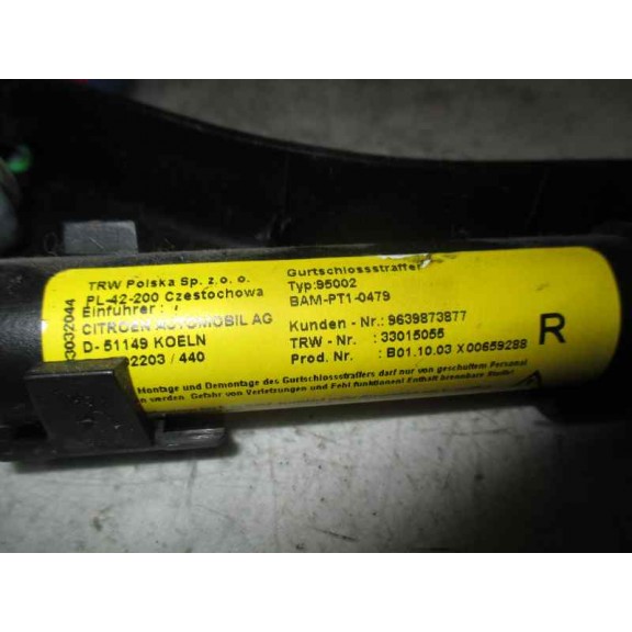 Recambio de pretensor airbag derecho para citroën c3 1.4 sx plus referencia OEM IAM   9639873877