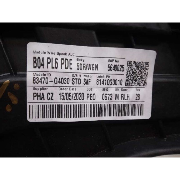 Recambio de elevalunas trasero izquierdo para hyundai i30 (pd) klass referencia OEM IAM 83470G4030 83450G4010 6 PINES