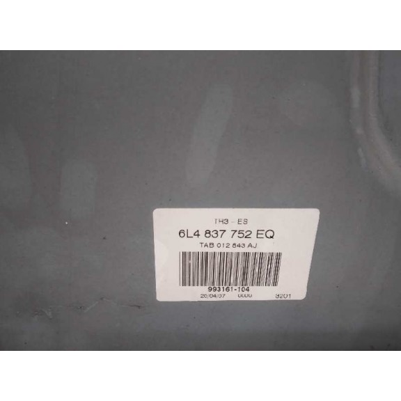 Recambio de elevalunas delantero derecho para seat ibiza (6l1) reference referencia OEM IAM 6L4837752EQ MECANISMO+PANEL 