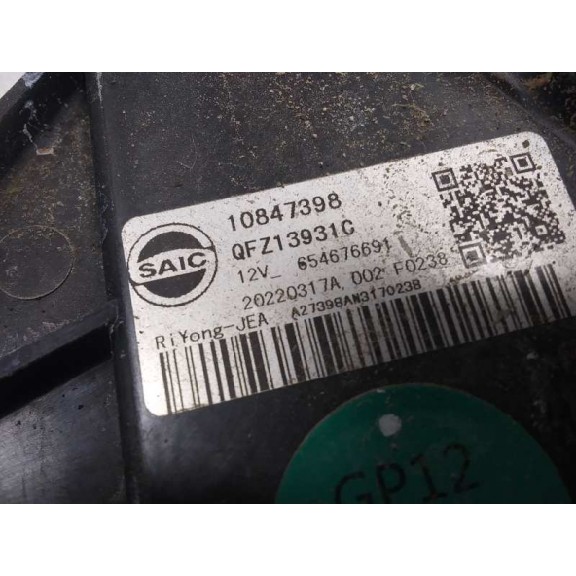 Recambio de electroventilador para mg zs luxury referencia OEM IAM QFZ13931C  