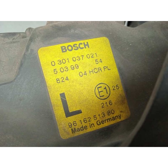 Recambio de faro izquierdo para peugeot 406 berlina (s1/s2) svdt referencia OEM IAM 9616251380 0301037021 1ª SERIE