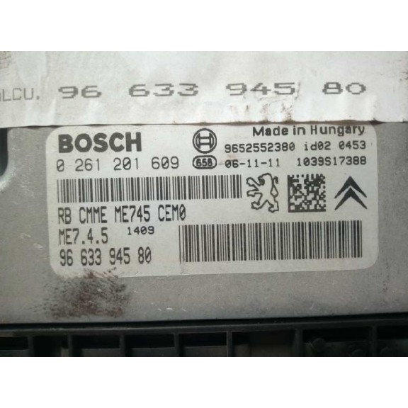 Recambio de centralita motor uce para citroën c4 coupe lx referencia OEM IAM 9663394580 0261201609 9644692380