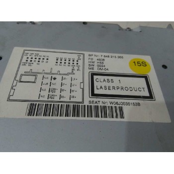 Recambio de sistema audio / radio cd para seat ibiza sc (6j1) stylance / style referencia OEM IAM 6J0035153B  