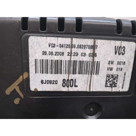 Recambio de cuadro instrumentos para seat ibiza (6j5) 1.9 tdi referencia OEM IAM 6J0920800L  