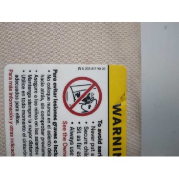 Recambio de parasol derecho para mercedes-benz clase cls (w219) 350 cgi (219.357) referencia OEM IAM A2038179020 SIN TAPA 