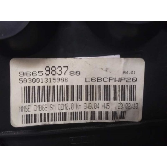 Recambio de cuadro instrumentos para citroën jumpy hdi 120 29 l2h1 furg. referencia OEM IAM 9665983780  